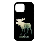 State of Maine Arbre Chasseur de forêt d'élan Coque pour iPhone 16 Pro Max