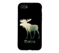 State of Maine Arbre Chasseur de forêt d'élan Coque pour iPhone SE (2020) / 7/8