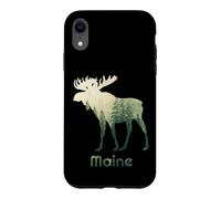 State of Maine Arbre Chasseur de forêt d'élan Coque pour iPhone XR