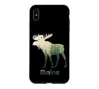 State of Maine Arbre Chasseur de forêt d'élan Coque pour iPhone XS Max