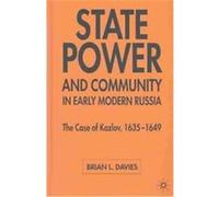 State Power and Community in Early Modern Russia Brian L. Davies (Auteur)