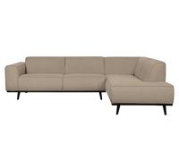 STATEMENT - Canapé d'angle droit 4 places en tissu beige Beige