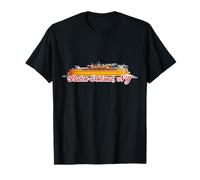 Staten Island NY Boat Hometown Plaque d'immatriculation rétro New York T-Shirt