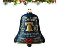 States Bell Ornement - Acrylique, décoration Suspendue à la Main, Freedom Bells Collectible | Cadeau commémoratif Patriotique pour Les Anciens Combattants Holiday
