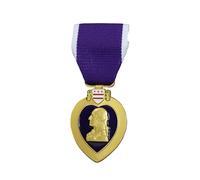 States Purpleness Hearts Medals Épingle à revers Honors Respect for the Braves Badge décoratif Costume Pin Vêtements Accessoire Violet Cœurs Médailles Revers