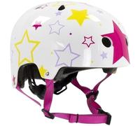 STATESIDE SKATES SFR Ajustable Kids Casco de Skate Casque de Protection corporelle Unisexe pour Enfant Jeunesse, Mixte, Multicolore-Blanc/Rose, 3XS/XS