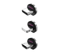 Statik 360 Pro Embouts de connecteurs magnétiques - Compatible Uniquement avec Le câble de Charge magnétique Statik360 Pro - Le Lot de 3 Comprend, i-Product, Adaptateur magnétique Micro-USB et USB-C