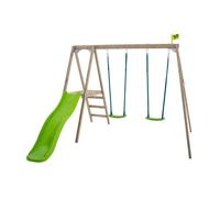 TP Toys – Station de jeu THYMÉLÉE 2 balançoires & toboggan Bois FSC® H200 cm