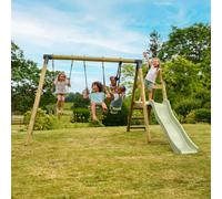 TP Toys Portique balançoire SHERWOOD AJONC – 3 agrès avec toboggan
