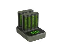 Station + 2 Chargeurs Rapides GP ReCyko avec 8 piles AA 2600mAh
