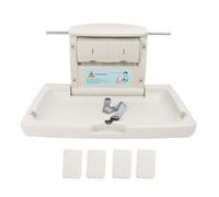 Station à Langer pour bébé avec Sangle de sécurité, Table à Langer Murale Pliable pour bébé, Organisateur de Station à Langer en Plastique pour Salle de Bain Commerciale,