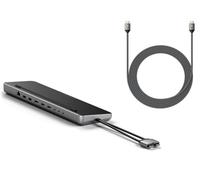 Station Accueil Dual USB C 75W Double 4K HDMI DisplayPort SSD NVMe SATA avec Cable HDMI 2.1 8K 60Hz 48Gbps 2m
