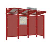 Station bus Conviviale bardages acier RAL3004 - bardage latéral à droite - PROCITY - 529436.3004