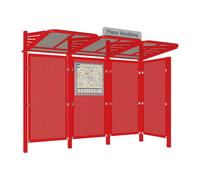 Station bus Conviviale bardages acier RAL3020 - bardage latéral à droite - PROCITY - 529436.3020