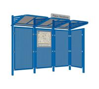 Station bus Conviviale bardages acier RAL5010 - bardage latéral à droite - PROCITY - 529436.5010