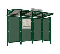 Station bus Conviviale bardages acier RAL6005 - bardage latéral à droite - PROCITY - 529436.6005