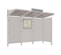 Station bus Conviviale bardages acier RAL7044 - bardage latéral à droite - PROCITY - 529436.7044