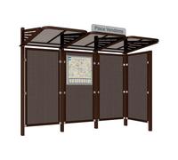 Station bus Conviviale bardages acier RAL8017 - bardage latéral à droite - PROCITY - 529436.8017