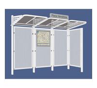 Station bus Conviviale bardages acier RAL9010 - bardage latéral à droite - PROCITY - 529436.9010