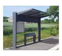Station bus KUB RAL9010 - Vitrine et un bardage latéral - PROCITY - 306712.9010