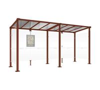 Station bus Milan Aspect Corten - 5000 mm - Deux bardages latéraux - PROCITY - 529243.S025