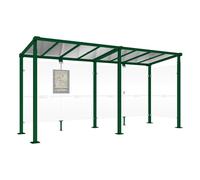 Station bus Milan RAL6005 - 5000 mm - Un bardage latéral - PROCITY - 529241.6005