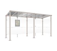 Station bus Milan RAL7044 - 5000 mm - Un bardage latéral - PROCITY - 529241.7044