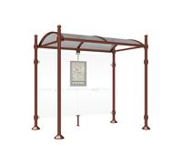 Station bus Province Boule Aspect Corten - 2500 mm - Sans bardage latéral - PROCITY - 529222.S025