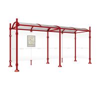 Station bus Province Boule RAL3004 - 5000 mm - deux bardages latéraux - PROCITY - 529315.3004