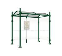 Station bus Province City RAL6005 - 2500 mm - un bardage latéral - PROCITY - 529300.6005