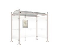 Station bus Province Inox brossé RAL7044 - 2500 mm - deux bardages latéraux - PROCITY - 529423.7044