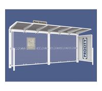 Station bus Venise RAL9010 - 5000 mm - une vitrine 2000mm et un bardage latéral - PROCITY - 529662.9010