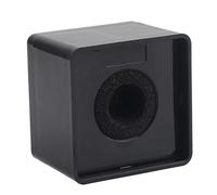 Station carrée de microphone noire compacte pour les réunions d'entretiens