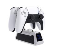 Station Charge Manettes pour PS5 DualSense avec Indicateur LED Charging Dock pour Sony Playstation 5 Dualsense, Blanc