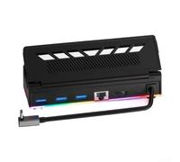 Station Charge RGB pour steam Deck pour rog 100W USB3 Station | Lumières RGB 5 modes, base , ambiance immersive, compatible pour steam Deck, design ABS