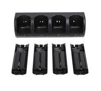 Station d’accueil pour manette Wii avec pack de 4 piles rechargeables de 2800 mAh - Noir