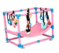 Station d ' activité pour Animaux de Compagnie avec Cadre de, B | Aire de repos du hamac, points d ' interaction des jouets suspendus, cadre en tube connecté avec quatre pieds ronds