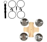 Station d ' alimentation ergonomique pour animaux de compagnie avec quatre plats résistants éclaboussures, hauteurs réglables pour toutes les races et tailles de chiens Gamelle pour animaux de Passe