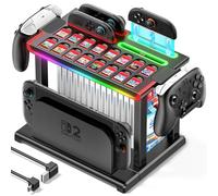 Station d’Organisation pour Manettes et Console Switch 2 2025, Chargeur Switch 2 pour 4 Manettes SW2, Stockage Switch 2 avec 16 Emplacements pour Cartes, Accessoires Switch 2