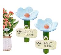 Station D'abreuvement des Abeilles|Station D'arrosage pour Abeilles en Forme De Fleur|Abreuvoirs pour Abeille Pollinisatrices en Forme De Fleurs Colorées avec Base À Piquer,pour Cour,pelouse (2pièce)