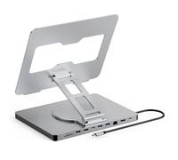 Station d'accueil 10 en 1 pour ordinateur portable MacBook Pro/Air/Surface/Dell/HP/Lenovo, Mac Type-C Hub avec HDMI 4K, USB 3.0, carte SD/TF, RJ45, PD 3.0, USB C pour ordinateur portable avec base