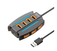 Station d'accueil 10 ports USB avec lumière 120 cm, extension de câble de transfert de données, adaptateur de type C