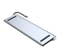 Station d'accueil 12 en 1 USB C Adapter pour 3 écrans 2 HDMI 4K VGA USB 3,0/2,0 USB C SD/TF Card Reader Ethernet PD 100W 3,5mm Audio