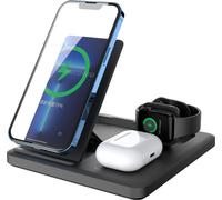 station d'accueil 3-en-1 pour Airposes Pro iWatch iPhone 14 13 12 11 Samsung Noir