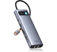 Station d'accueil 4K @ 120 Hz, Stations d'accueil 9 en 1 2 HDMI Double écran, 1000 Mbp Ethernet, 100 W PD, Lecteur de Carte TF/SD, 3 USB, Adaptateur multiport pour