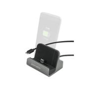 Station d'accueil 4smarts 541426 USB Type-C Universelle pour Smartphone Noir/Gris, ABS, 55x60x55mm, 90g, Transfert 0.48Gbit/s, Alimentation 20V/3A/60W, Câble USB Type-C inclus.