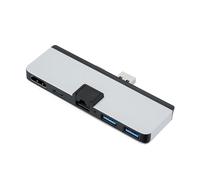Station d'accueil 6 en 1 avec port Ethernet USB 3.0 de transfert de données 4K Adaptateur lecteur de carte convertisseur pour ordinateur portable convertisseur multiport