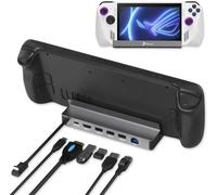 Station D'Accueil 6 En 1 Pour Steam Deck Et Asus Rog Ally - Hub Usb-C Avec Hdmi 2.0 4K@60Hz,Charge Rapide Pd 100 W,3 Ports Usb 3.0,Gigabit Lan 1000 Mb/S,Compatible Avec Macbook Air/Pro