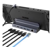Station d'accueil 6 en 1 Steam Deck, AYCLIF Steam Deck Dock avec 3*USB 3.0, 1 Gbps Ethernet, HDMI 4K@60Hz, 100W PD -Chargement, Steamdeck Stand-Accessoire pour Valve Steam Deck