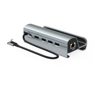 Station d'accueil 6 en 1 USB HUB Type-C en alliage d'aluminium pour extension de pont à vapeur